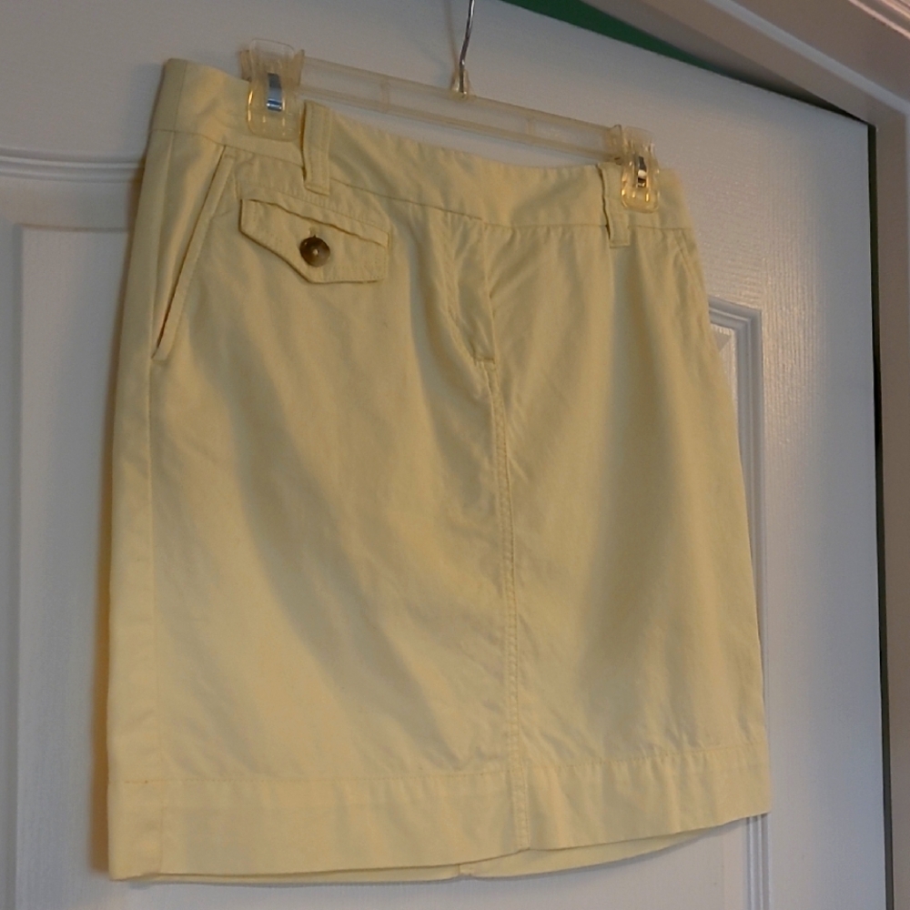 Ann Taylor Size 4 Pale Yellow Mini Skirt
